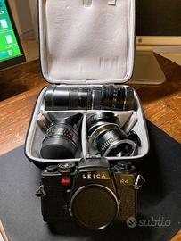 Leica obiettivi  serie  R+corpo macchina R4