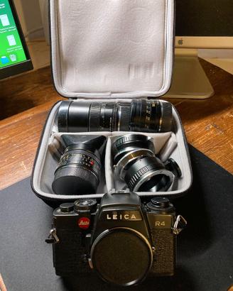 Leica obiettivi  serie  R+corpo macchina R4