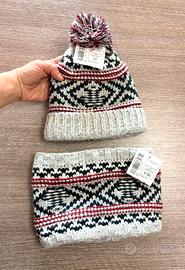 Set (2 pezzi) berretto e scaldacollo da bambino