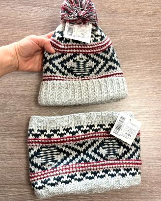 Set (2 pezzi) berretto e scaldacollo da bambino