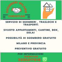 Sgombero tutto Milano e provincia