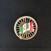 Vecchia spilla TCI con smalti