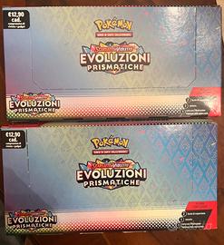 1x Pokemon evoluzioni prismatiche Mini Tin Sealed