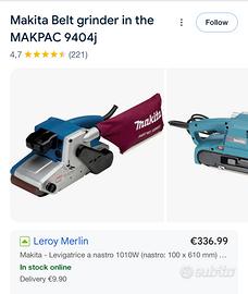 Makita levigatrice a nastro nuova