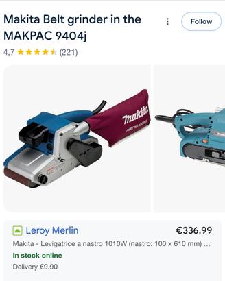 Makita levigatrice a nastro nuova