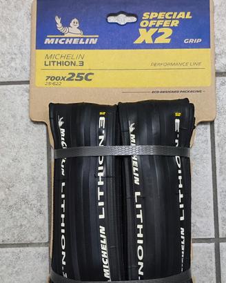 COPPIA COPERTONI MICHELIN LITHION.3 CORSA