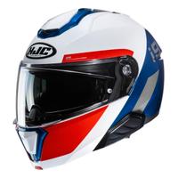 Casco modulare Hjc i91 BINA Bianco Blu Rosso Lucid