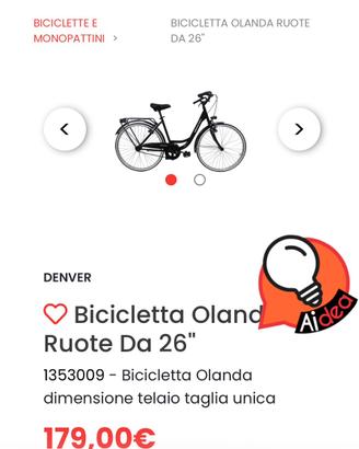 Bicicletta donna 26” (nuova)