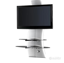 staffa per TV con piani in vetro
