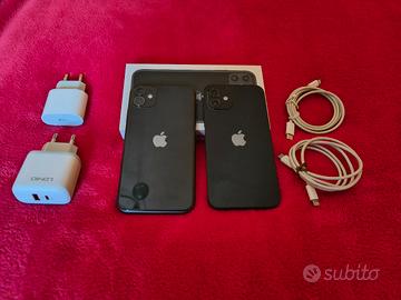 2 Apple iPhone 12 e iPhone 11 neri 128gb 64gb