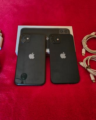 2 Apple iPhone 12 e iPhone 11 neri 128gb 64gb