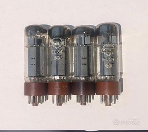 4 Valvole Mullard EL34 6CA7 Doppio Getter XF4