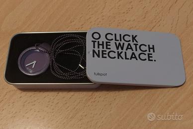 Collana con orologio o click.