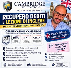 Recupero debiti e Corsi Inglese studenti ed adulti