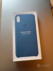 Custodia apple xs max pelle blu