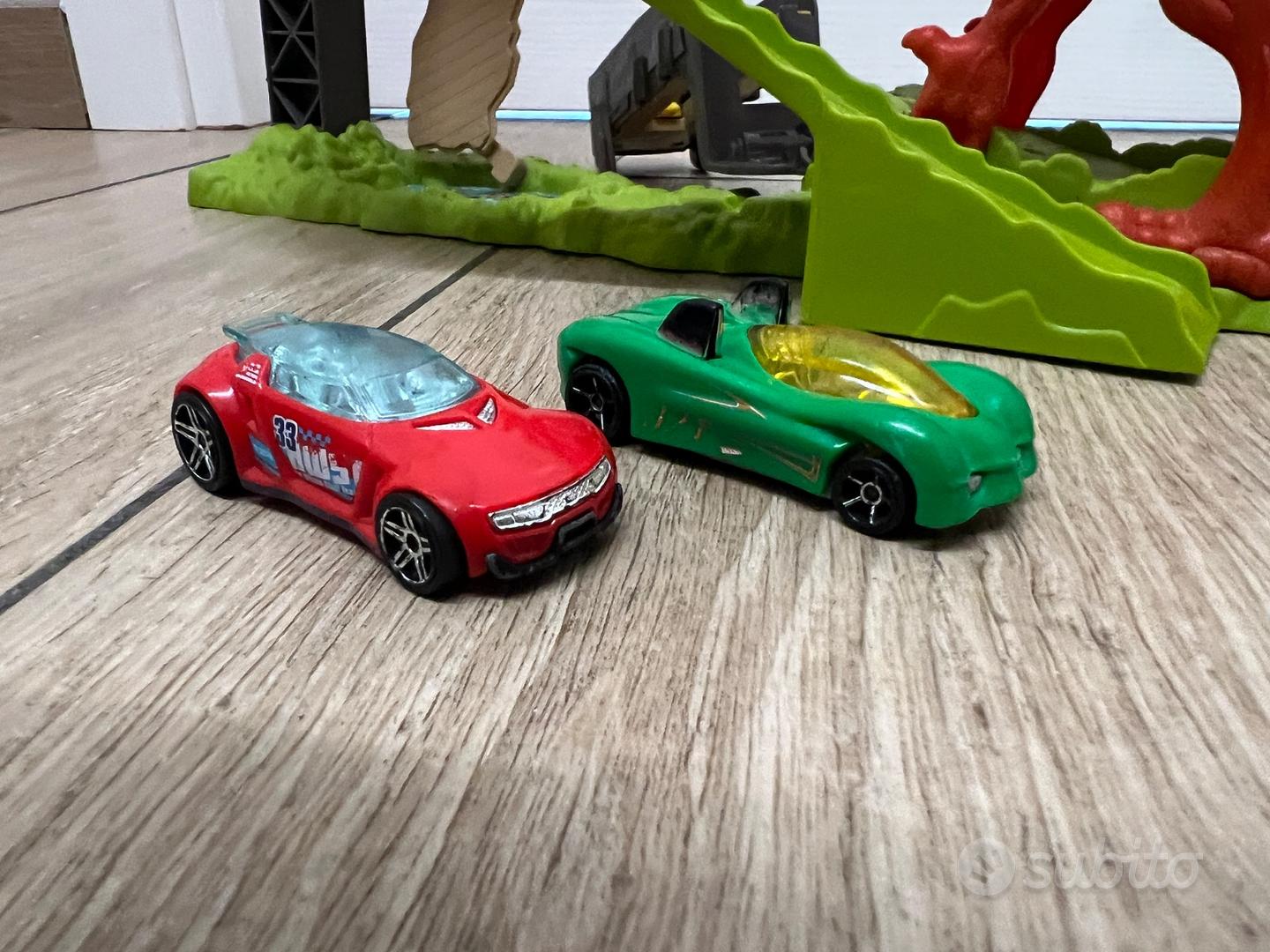 T Rex Pista Macchinine Vulcano Pista Macchinine Con Dinosauro Hot