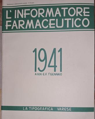 Libro "L'informatore Farmaceutico 1941"
