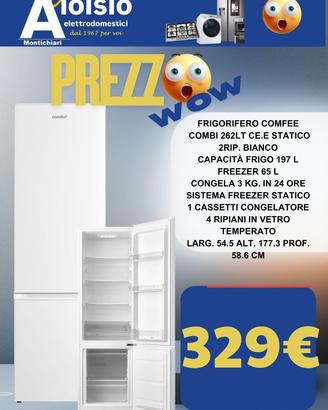 FRIGORIFERO COMFEE COMBI 262LT CE.E STATICO 2RIP.