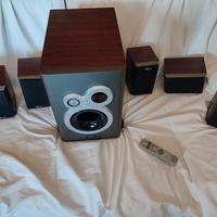 Sub Woofer Amplificato kevler con 5 casse 