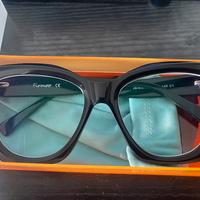 Occhiali da vista graduati + clip-on nera, nuovi