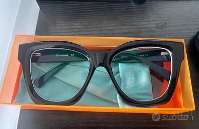 Occhiali da vista graduati + clip-on nera, nuovi