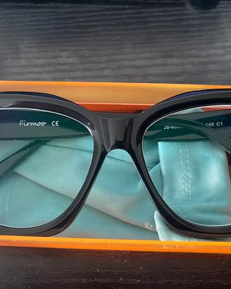 Occhiali da vista graduati + clip-on nera, nuovi