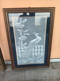 quadro con ricamo fatto a mano 