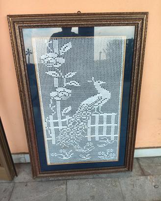 quadro con ricamo fatto a mano 