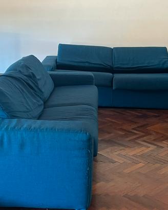 Coppia di Divani Blu Gemelli IKEA KIVIK