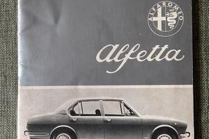 Libretto uso e manutenzione per Alfa Romeo Alfetta