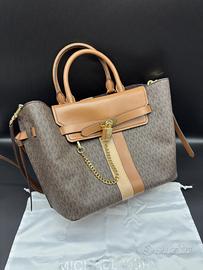 Borsa Hamilton Michael Kors marrone logo
