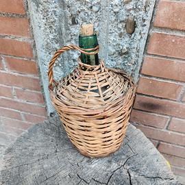 Fiaschetto vintage vimini 