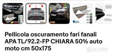 Pellicola oscuramento fari fanali