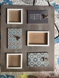 Portafoto multiplo pannello legno