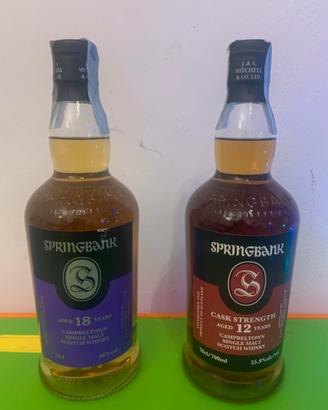 Lotto 3 bottiglie whisky springbank