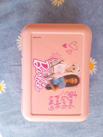 portamerenda Barbie rosa in plastica17x12x4 mai us