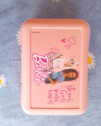 portamerenda Barbie rosa in plastica17x12x4 mai us