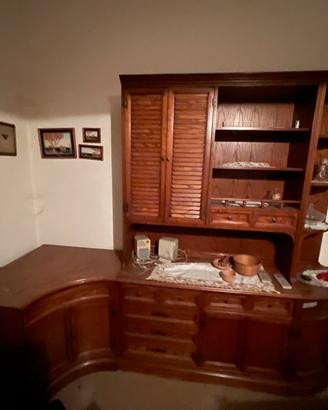 Mobile/ libreria angolre in legno