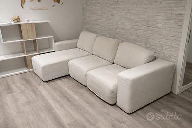 Divano sfoderabile 3 posti allungabile