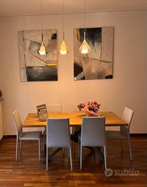 Sedie sala design grige