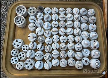 Interruttori deviatori prese in porcellana.