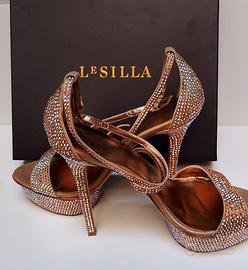 Le Silla Sandalo oro cristalli svarowsky 13 cm