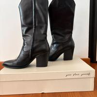 Stivale donna in pelle nera tg. 39