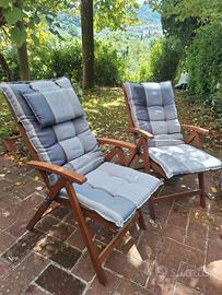 2 poltrone  da giardino