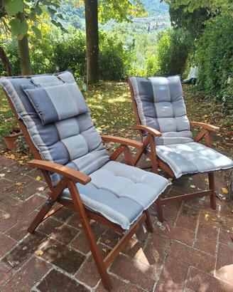 2 poltrone  da giardino