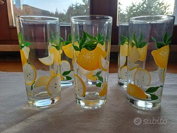 6 bicchieri giallo/verde