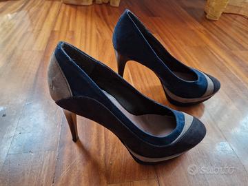 Scarpe eleganti pelle donna tacco 11 Plateau 3cm