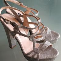 sandali Lurex argento Albano