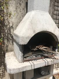 Caminetto in cemento per barbeque bbq
