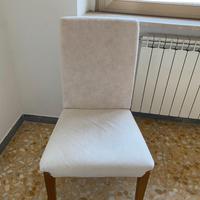 set 4 SEDIE IKEA SOGGIORNO IMBOTTITE COLOR PANNA